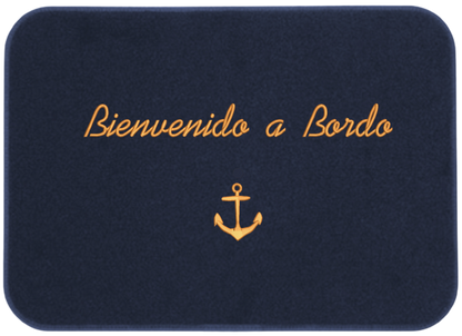 Bienvenido a Bordo Boat Mat with Anchor