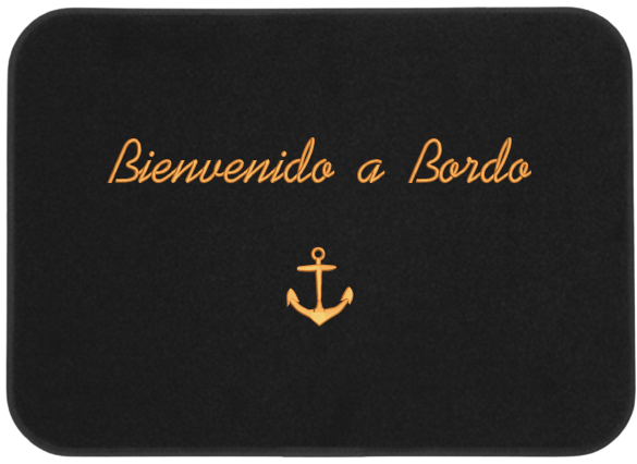 Bienvenido a Bordo Boat Mat with Anchor