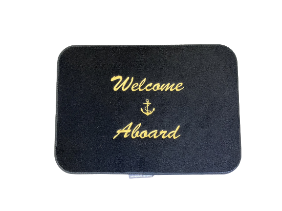 Welcome Aboard Boat Mat