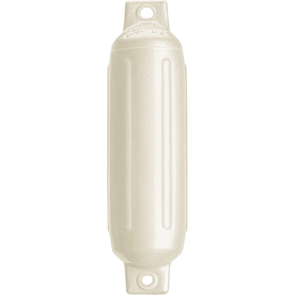 Polyform G-1 Twin Eye Fender 3.5" x 12.8" - Metallic White [G-1-METALLIC WHITE]