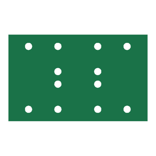 RUPES PROCUT Film Abrasive Sheet 80mm x130mm (3.15" x 5.1") - 12 Holes - P320 Grit *Box of 100pcs [9.45FB320]