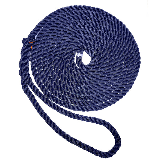 New England Ropes 5/8" Premium 3-Strand Dock Line - Navy Blue - 35 [C6053-20-00035]