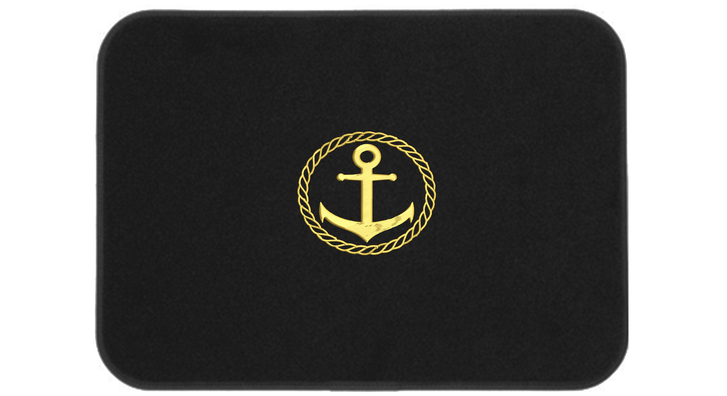 Premium Embroidered Icon Mats - Anchor, Compass, Pirate or Tuna