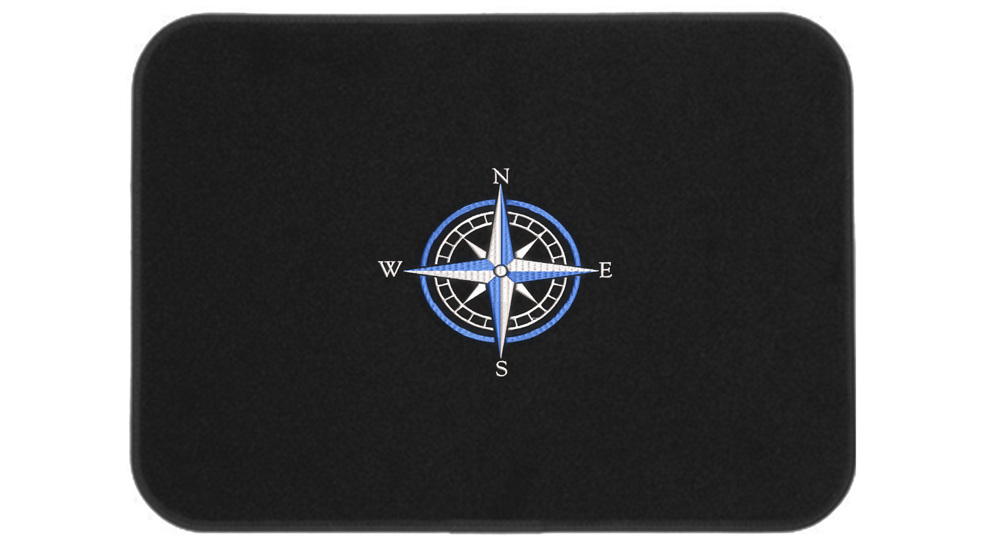 Premium Embroidered Icon Mats - Anchor, Compass, Pirate or Tuna