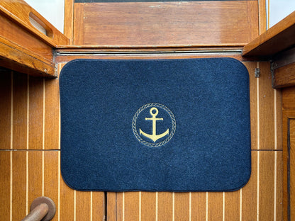 Premium Embroidered Icon Mats - Anchor, Compass, Pirate or Tuna