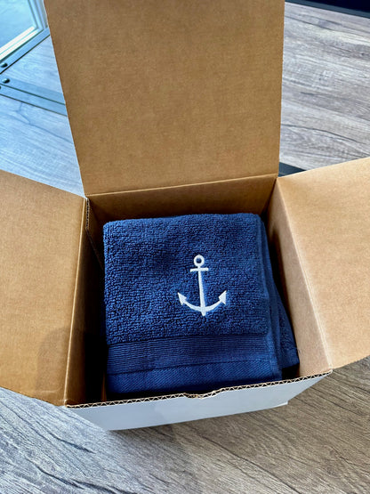 Nautical Embroidered Washcloths - Set of 4