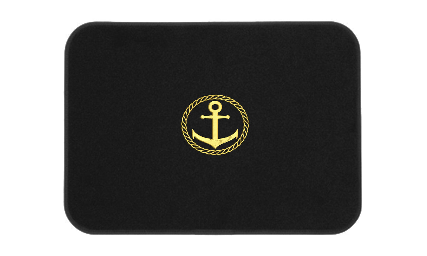 Premium Embroidered Icon Mats - Anchor, Compass, Pirate or Tuna