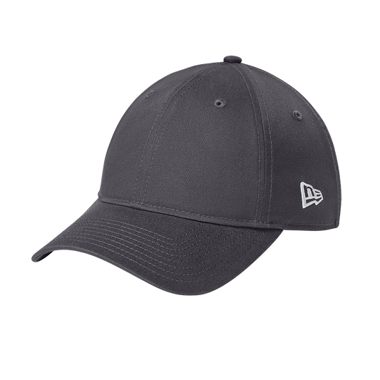 gray cap with a New Era logo on a white background