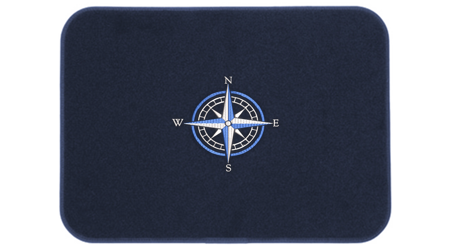 Premium Embroidered Icon Mats - Anchor, Compass, Pirate or Tuna