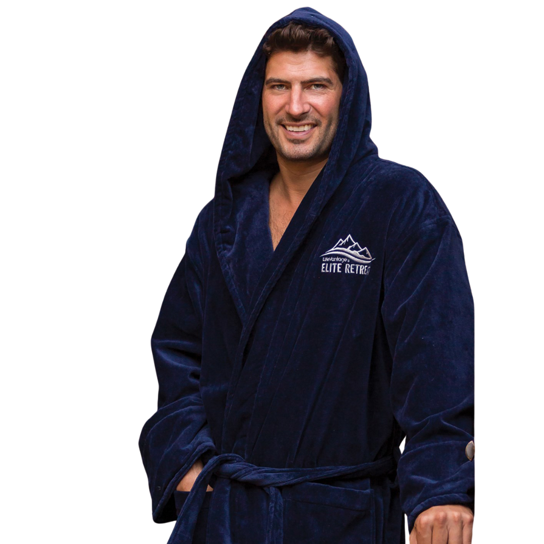 Terry Velour Hooded Robe - Custom Embroidered