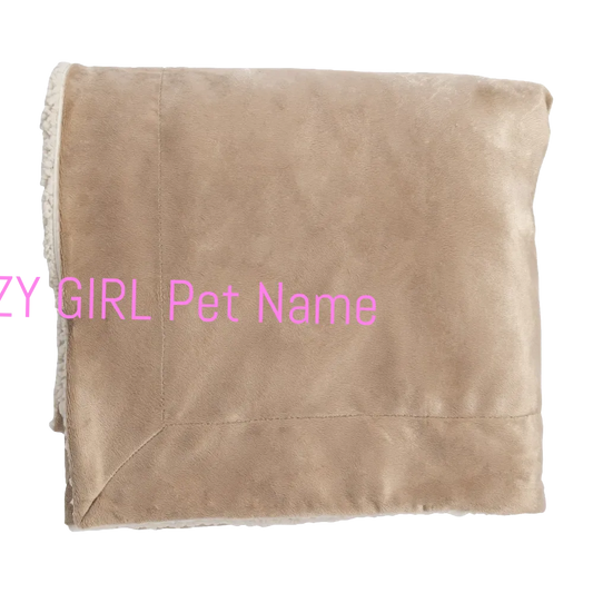 Micro Mink Sherpa Pet Blanket - Custom Embroidered