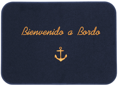 Bienvenido a Bordo Boat Mat with Anchor