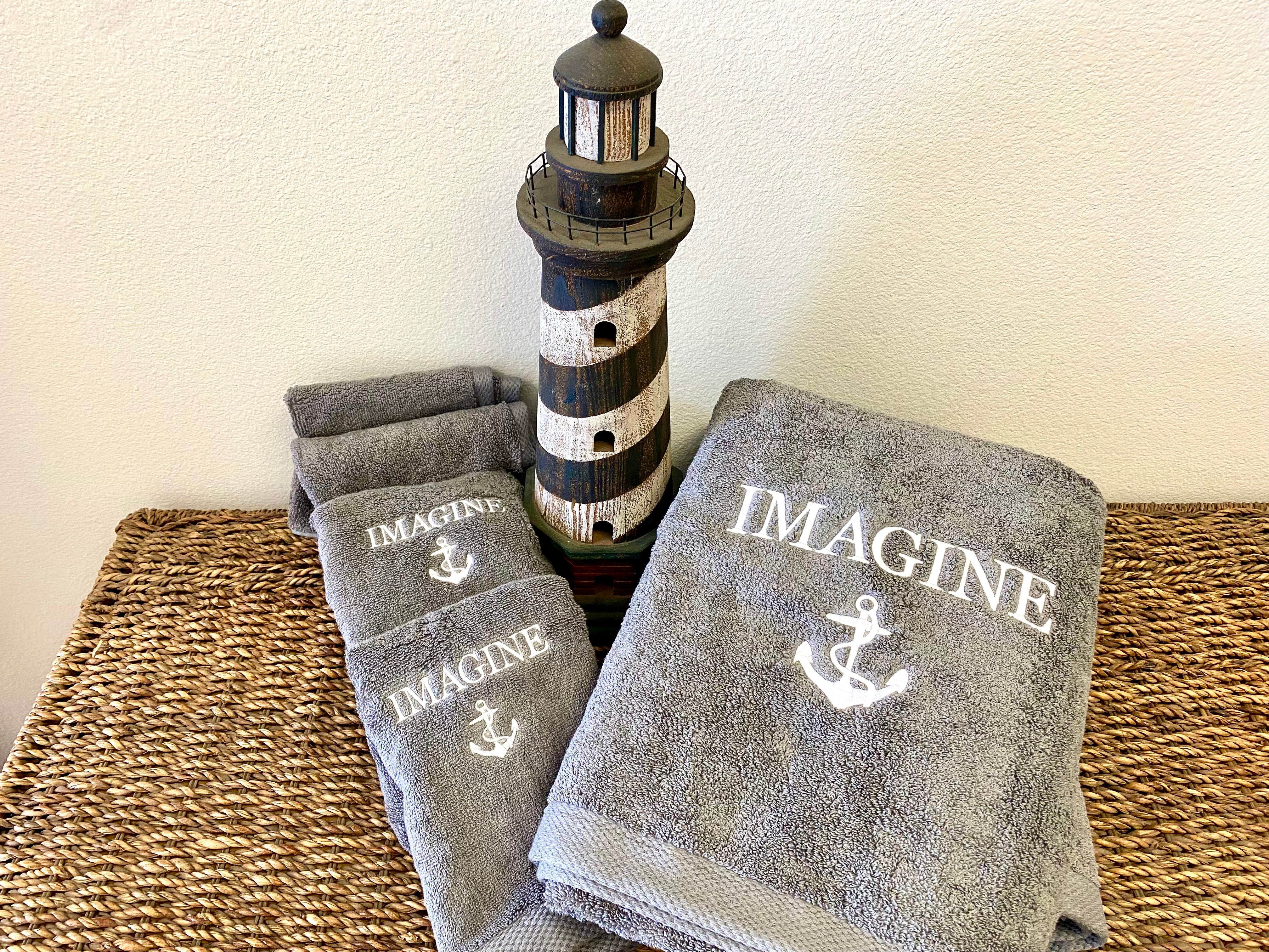 Embroidered towels custom sale