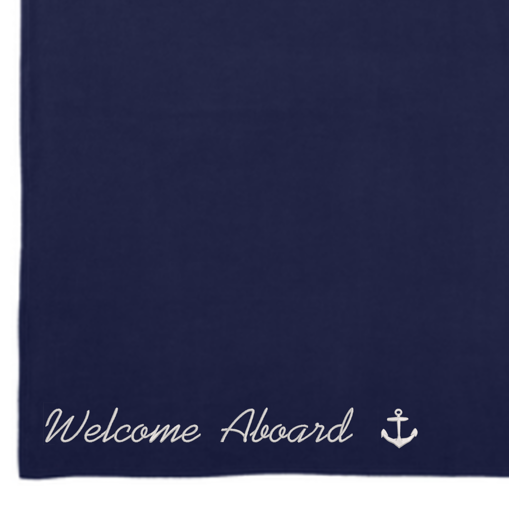 Welcome Aboard Plush Throw Blanket
