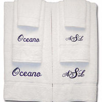 6 Piece Luxury Towel Set - Custom Embroidery