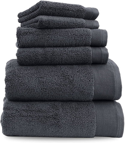 Royal Collection Luxury Bath Towel Set Antracit - Embroidery
